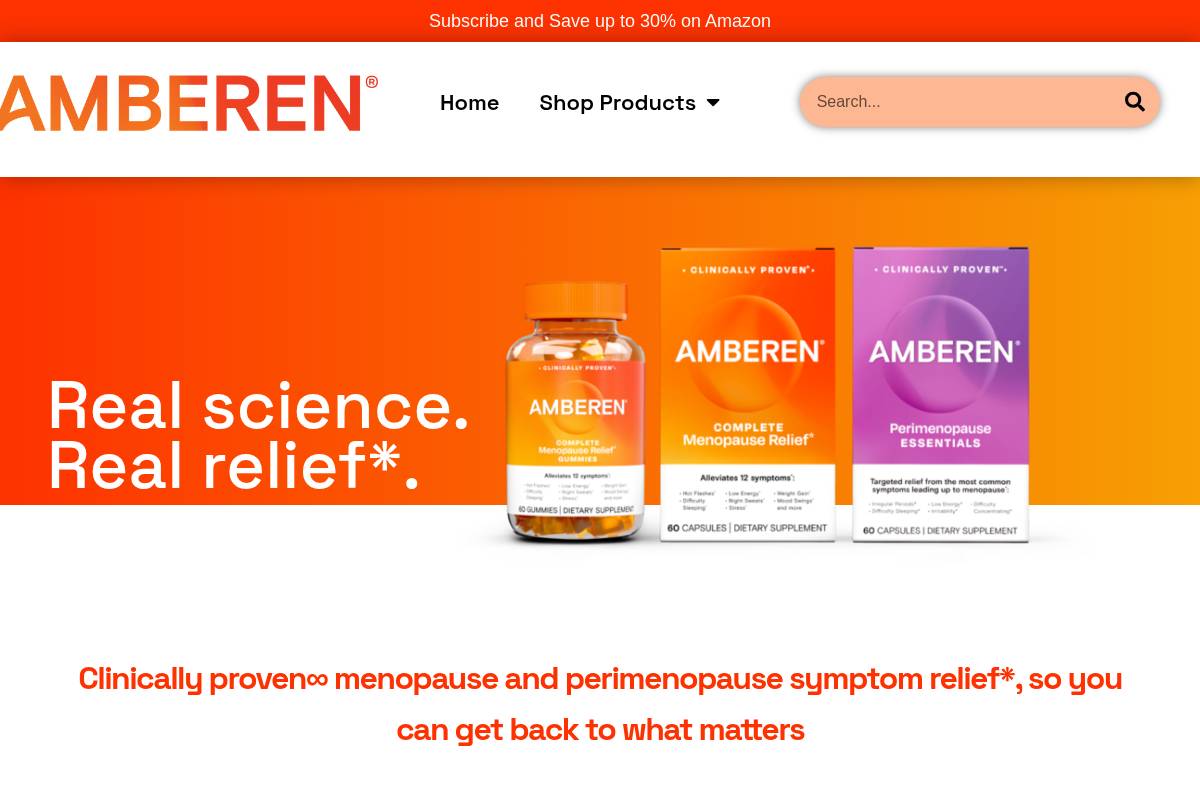 6. Amberen Multi-Symptom — Best for Herb-Free, Mineral-Based Menopause Relief