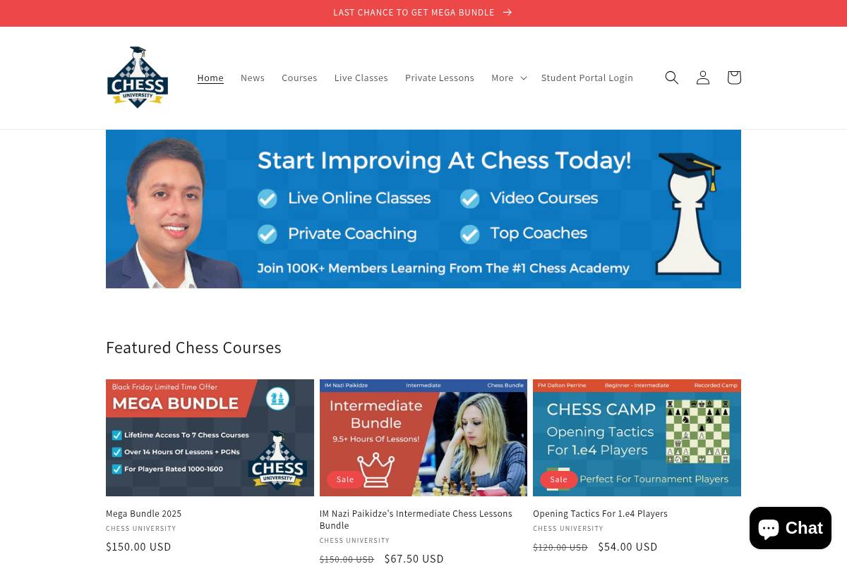 6. Chess University — Best for Structured Live Learning Programs