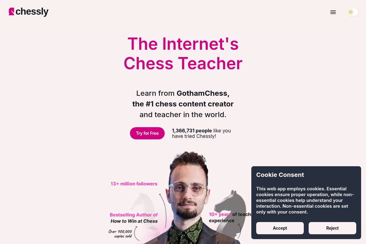 6. Chessly: Best for Beginner-Friendly Video Courses from a Popular Creator