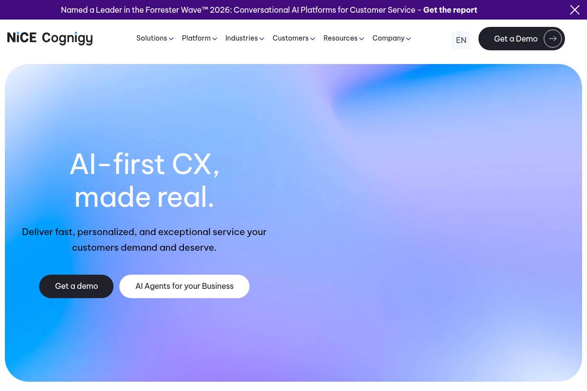 6. Cognigy — Best for Enterprise CCaaS Integration