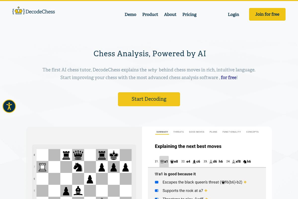 6. DecodeChess: Best for Explainable AI Game Analysis