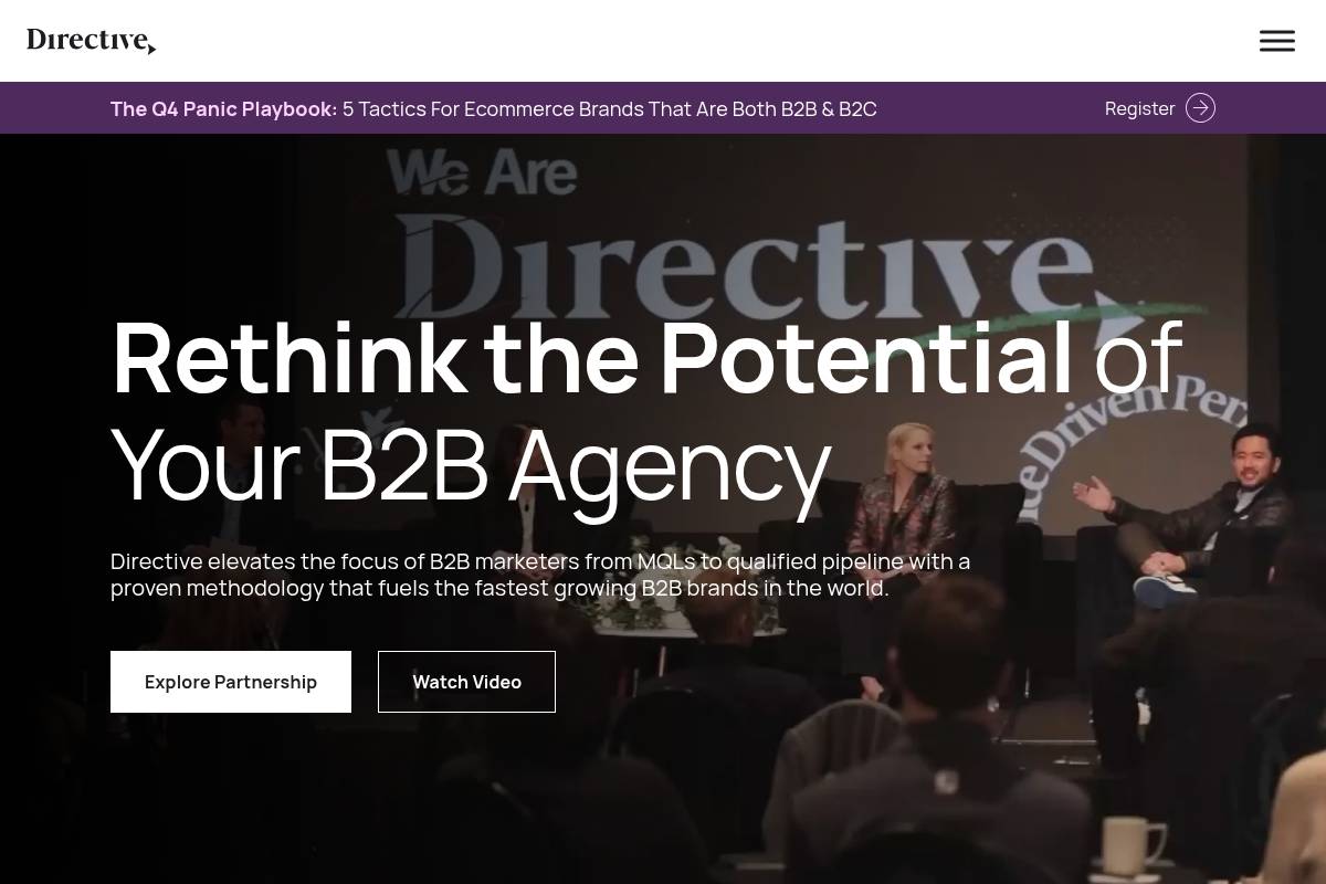 6. Directive Consulting: Best for B2B SaaS Pipeline-Driven SEO and GEO