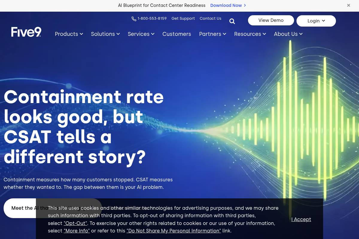 6. Five9 — Best for Enterprise Outbound Lead Qualification at Scale
