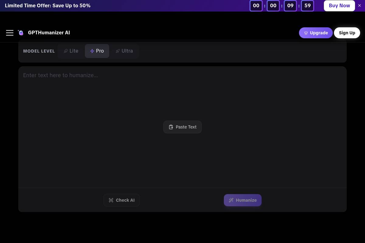 6. GPTHumanizer AI — Best for Basic Daily Use