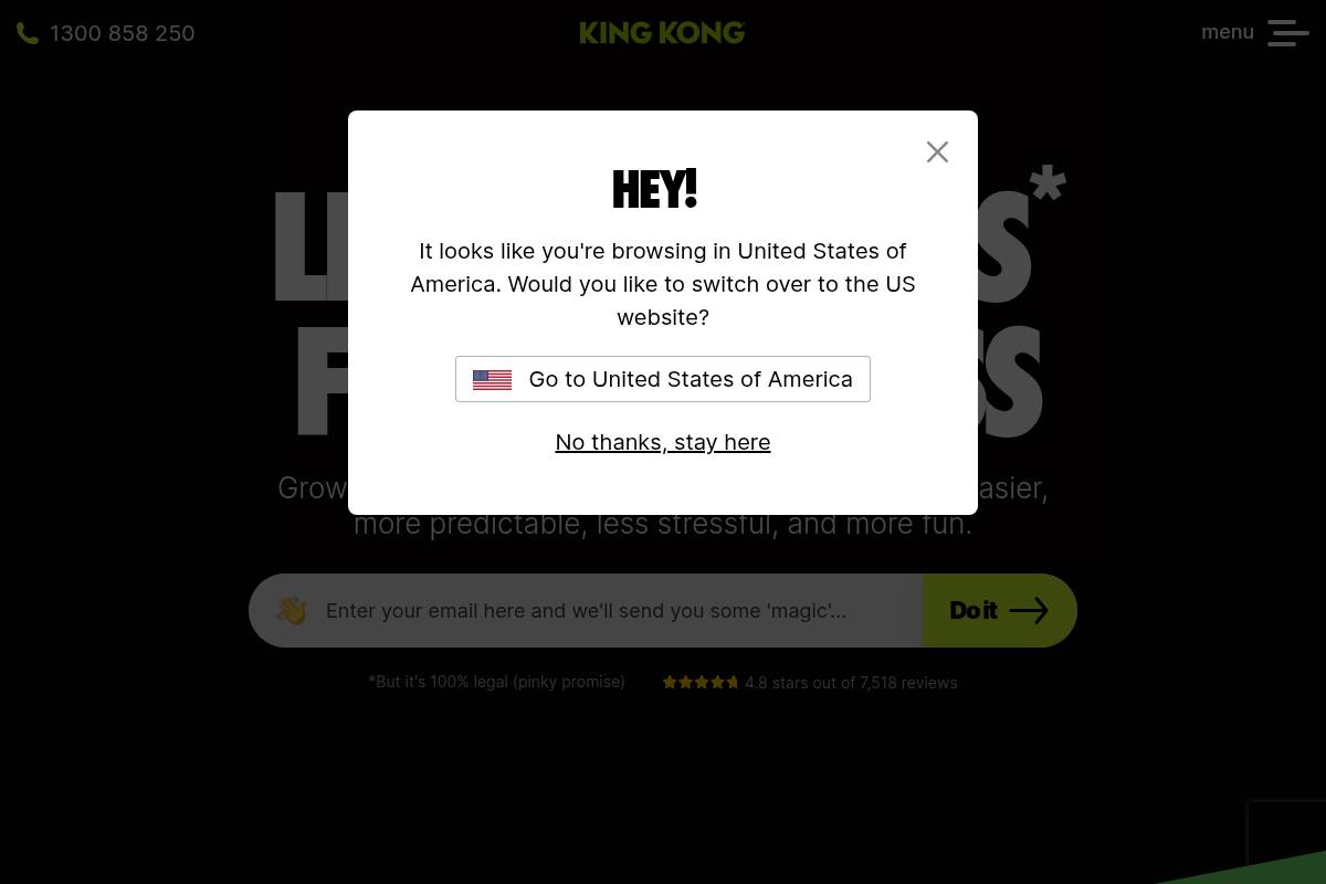6. King Kong — Best for ROI-Driven, Guarantee-Backed Growth