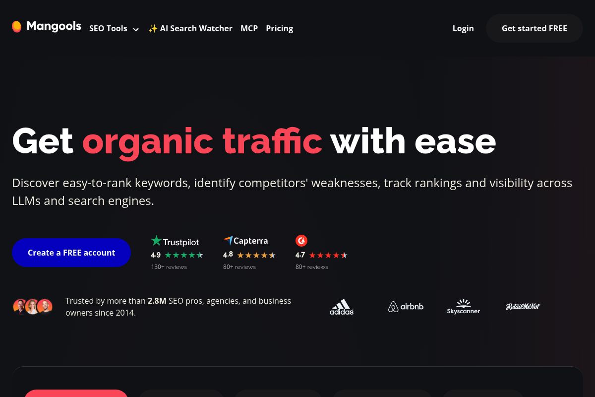 6. Mangools: Best for Beginner-Friendly Keyword Research