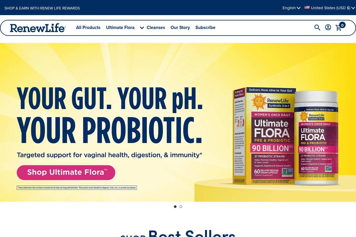 6. Renew Life Ultimate Flora Women's 90 Billion: Best for High-CFU Bifidobacteria Formula