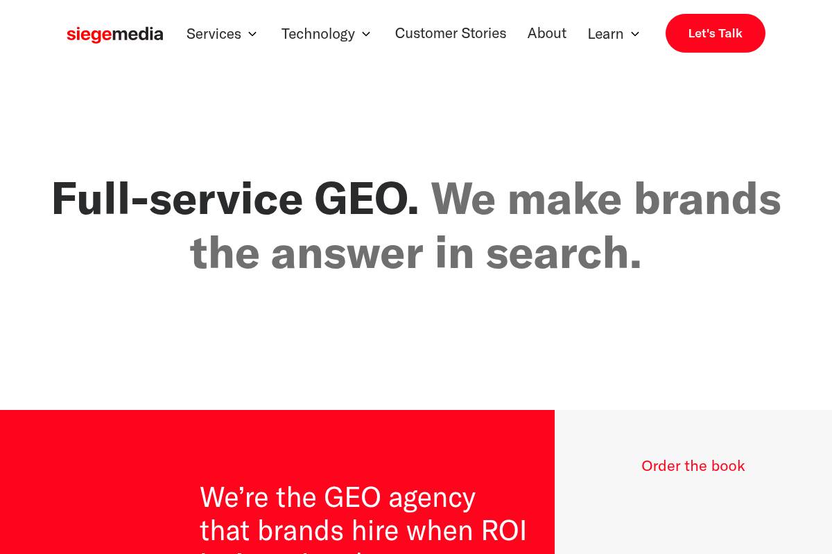 6. Siege Media — Best for Content-First AI Citation Authority Building