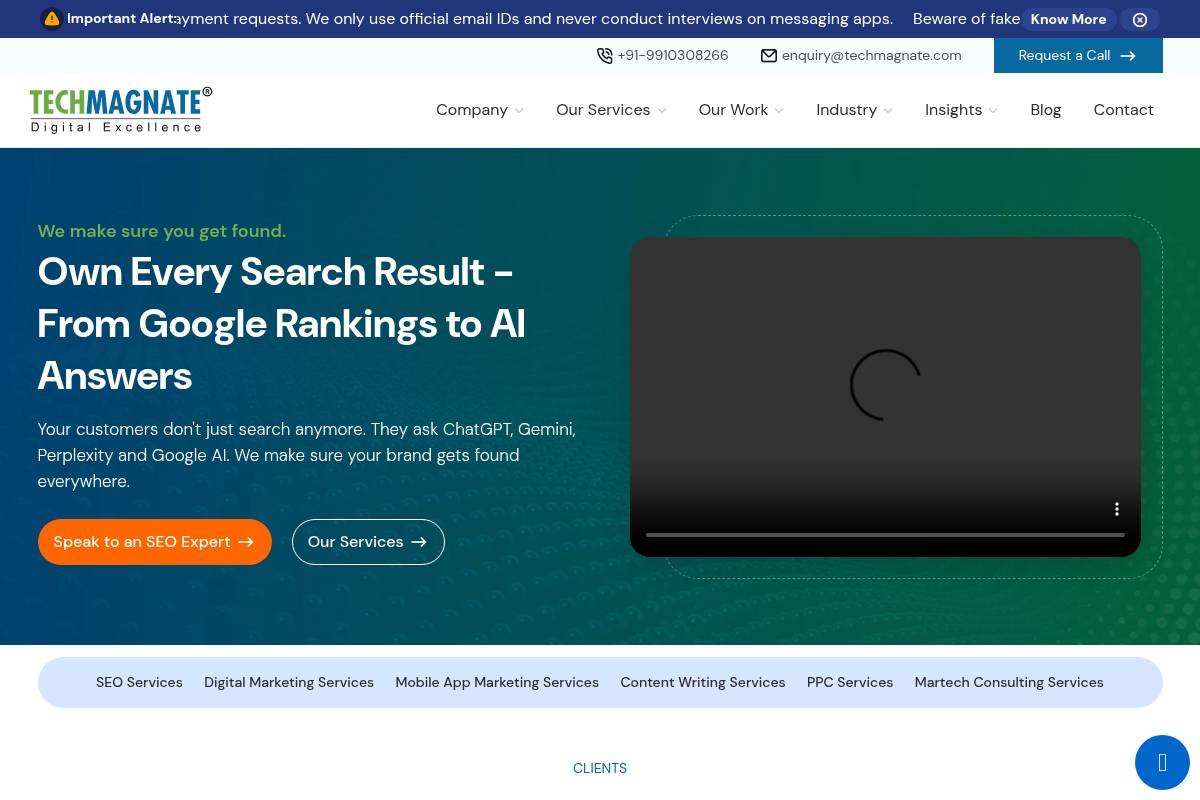 6. Techmagnate: Best for Enterprise SEO at Scale