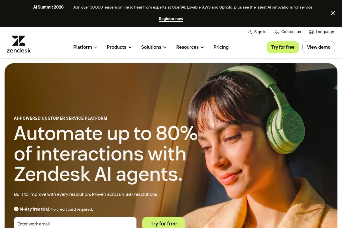 6. Zendesk: Best for Enterprise-Grade Ticketing and Support