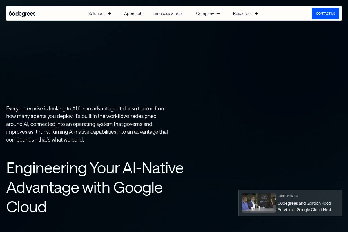 7. 66degrees: Best for Google Cloud-Native Databricks Deployments