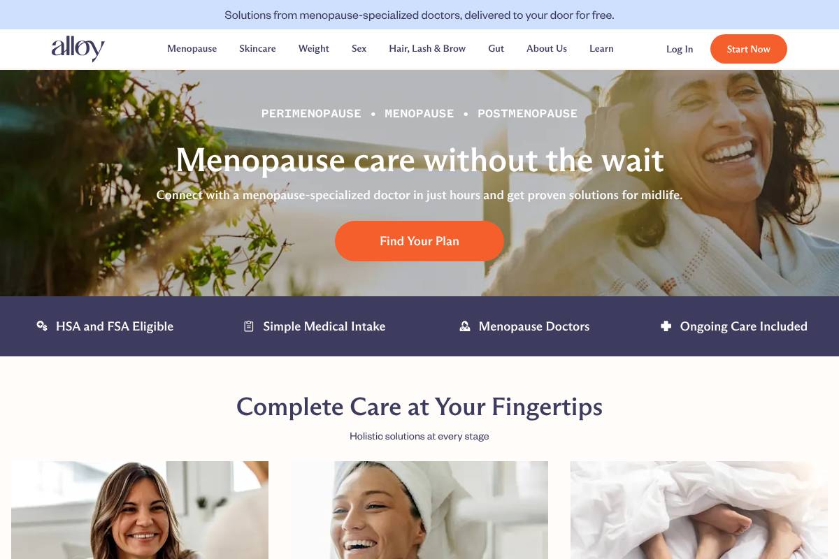 7. Alloy Synbiotic: Best for Telehealth-Backed Perimenopause Gut Support
