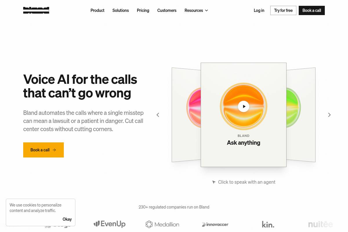 7. Bland AI: Best for High-Volume Outbound Campaigns