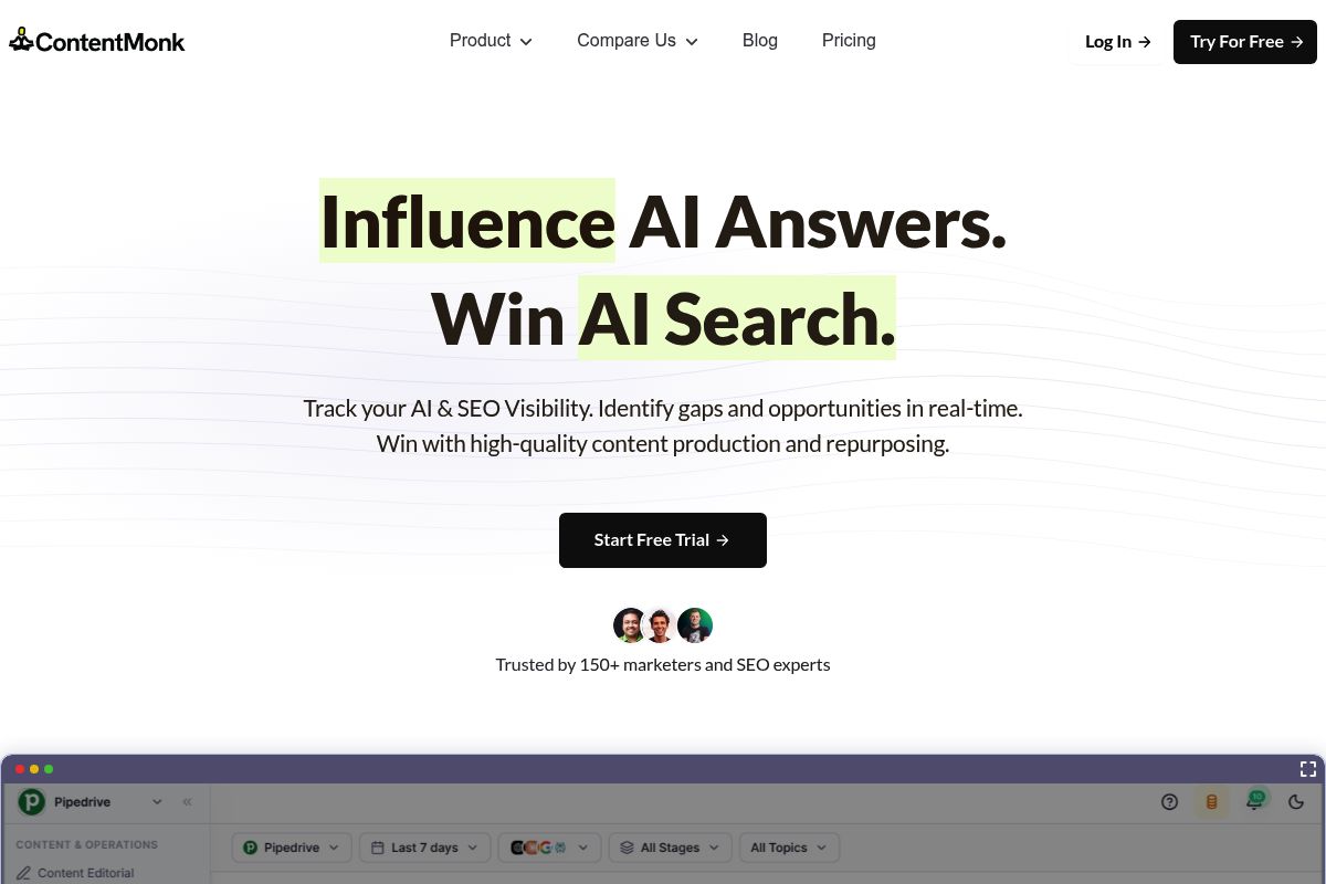 7. ContentMonk — Best for AI Content Creation & Citations
