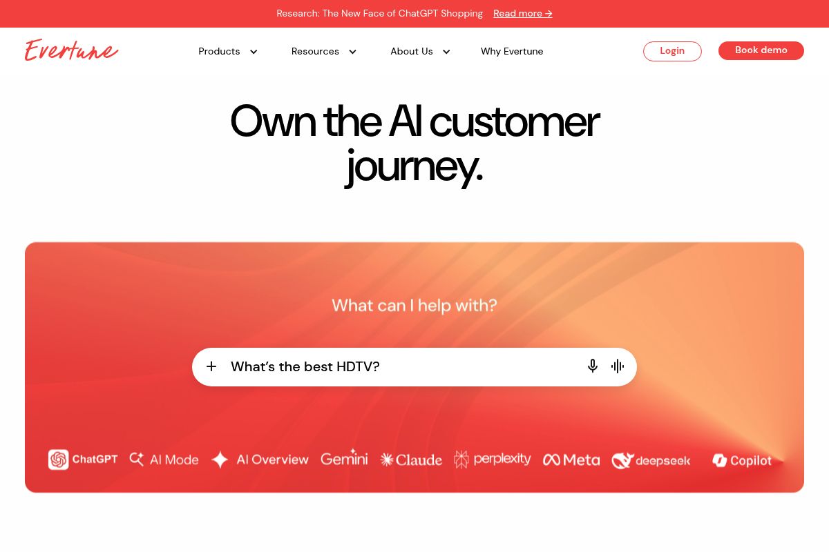 7. Evertune — Best for End-to-End AI Optimization