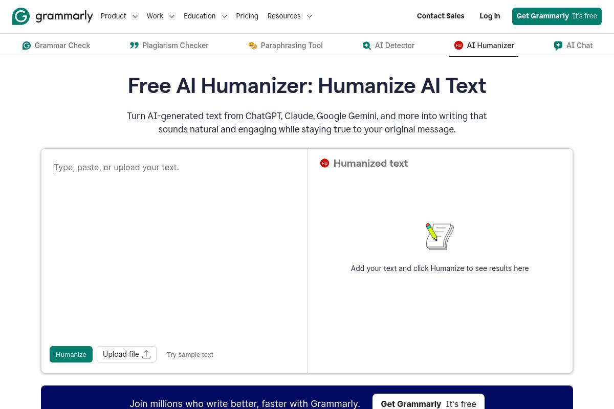7. Grammarly AI Humanizer — Best for Integrated Writing Suite