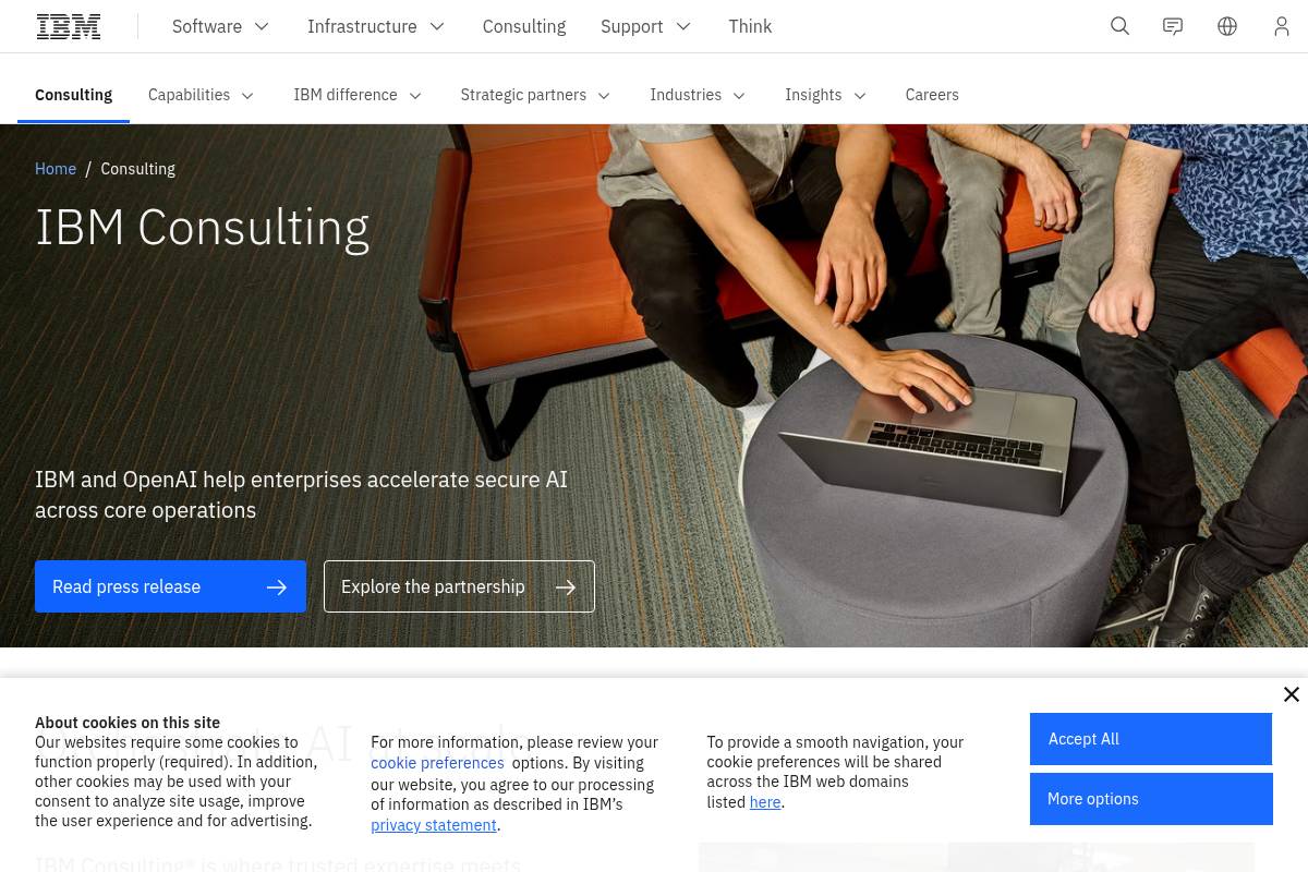 7. IBM Consulting: Best for AI-Powered Core Modernization