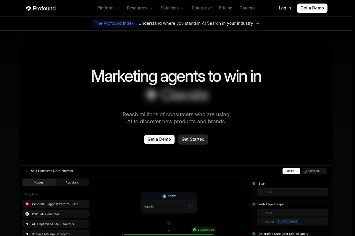 7. Profound — Best for Enterprise Brands Requiring SOC 2-Grade AI Visibility