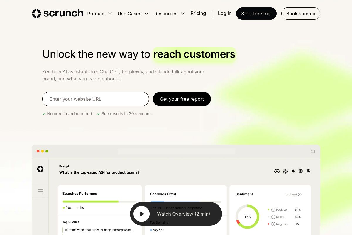 7. Scrunch AI — Best for Enterprise Brands with Large Budgets