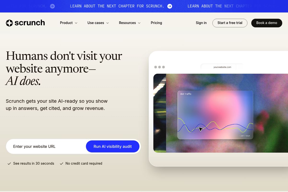 7. Scrunch AI — Best for Technical SEO Teams Focused on AI Crawler Analytics