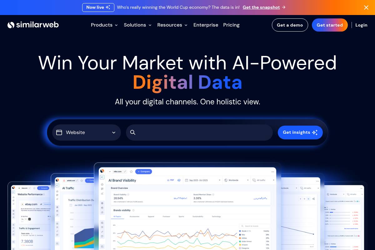 7. SimilarWeb — Best for Traffic Intelligence and Competitor Benchmarking