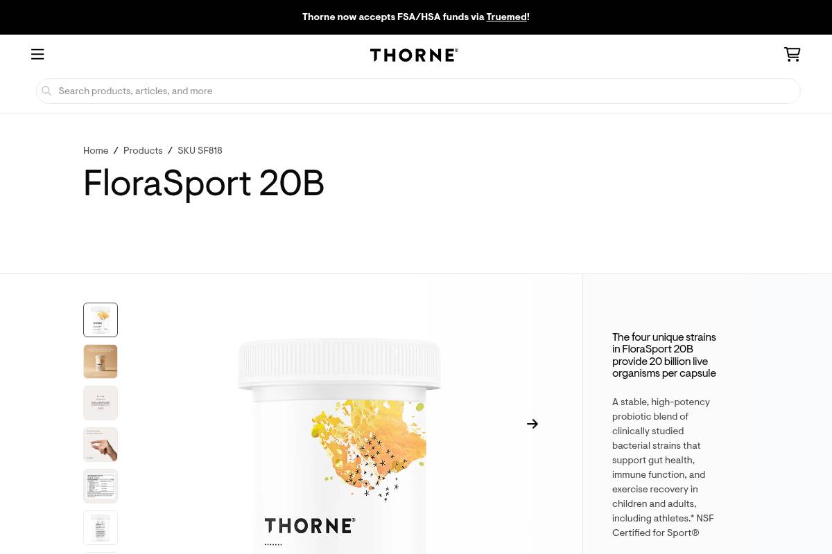 7. Thorne FloraSport 20B: Best for Active Women and Athletes