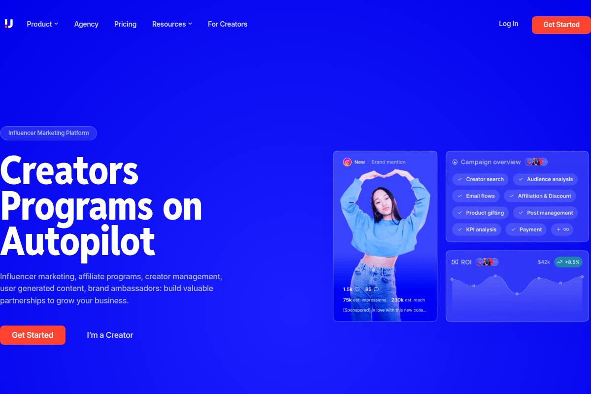 7. Upfluence: Best for Enterprise-Scale Affiliate Programs