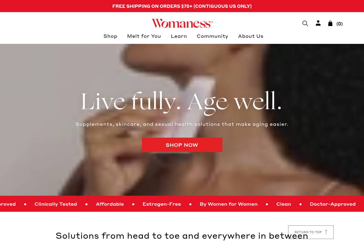 7. Womaness: Best for Hormone-Free Menopause Symptom Relief
