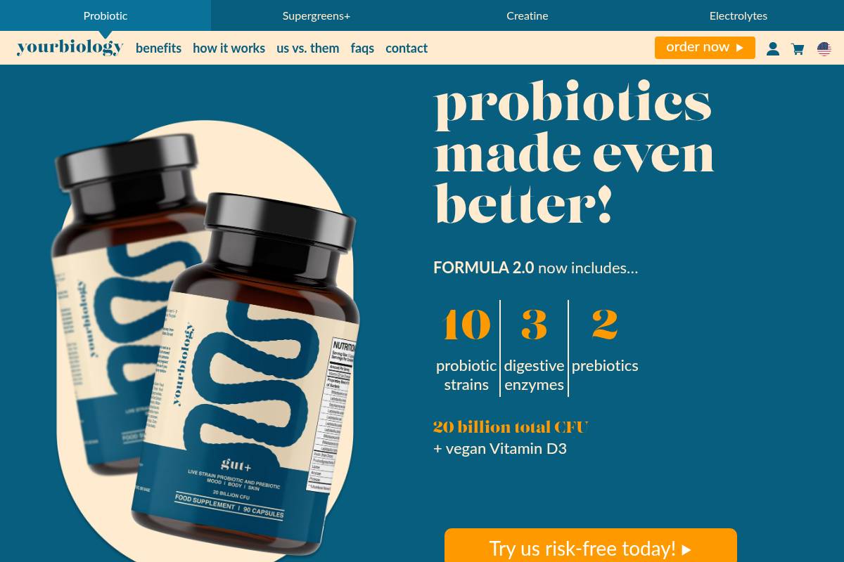 7. YourBiology Gut+: Best for Women-Specific Weight and Vaginal Health Combo