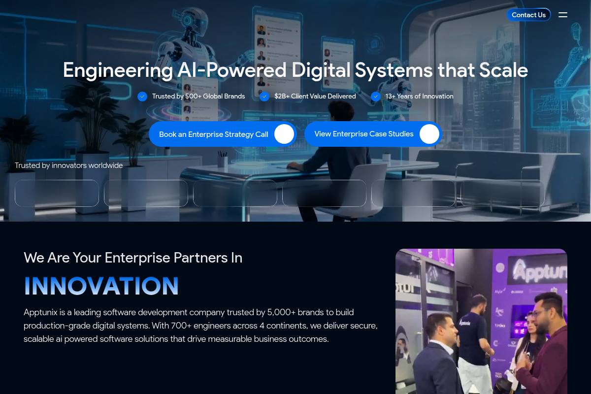 8. Apptunix: Best for Global Founders Needing Enterprise-Grade AI Engineering