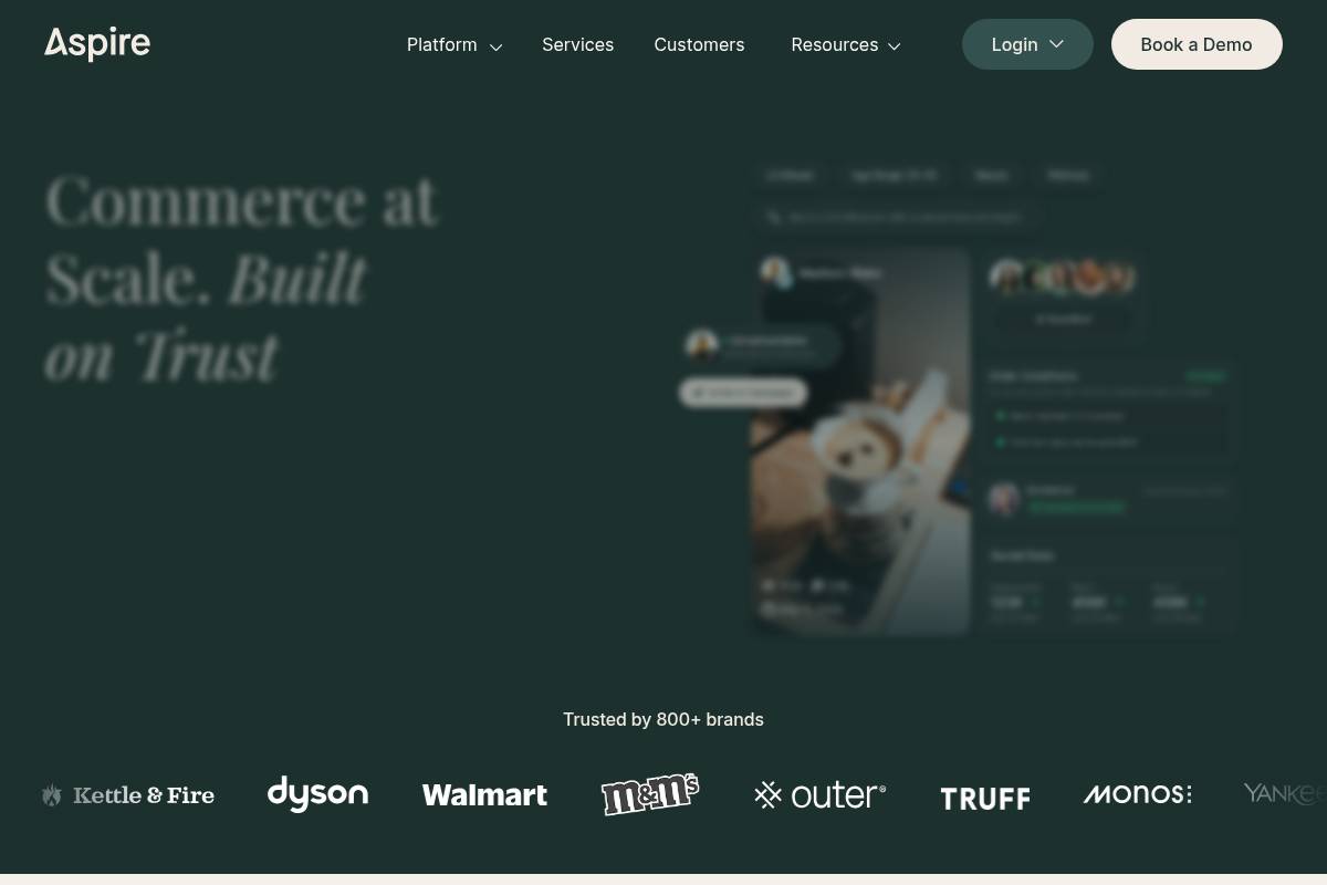 8. Aspire: Best for Inbound Creator Marketplaces