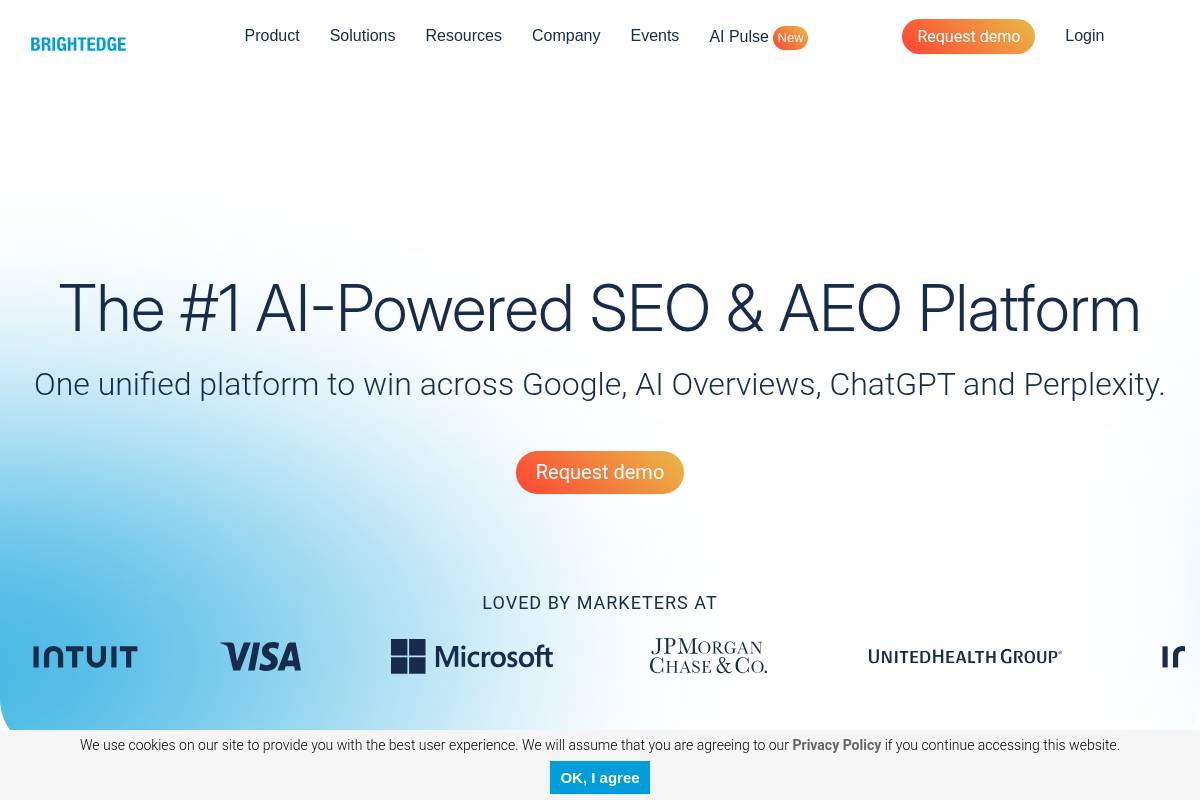 8. BrightEdge — Best for Large Enterprises with Deep Content Intelligence Needs