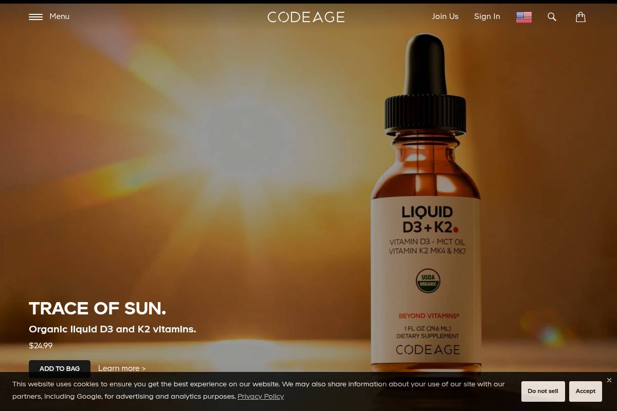 8. Codeage Liquid D3 + K2 — Best for Advanced Liposomal Delivery