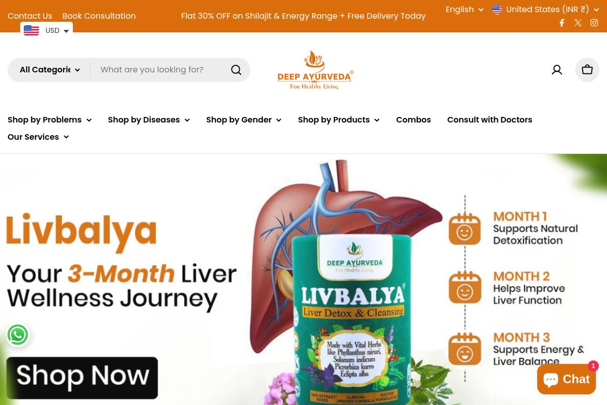 8. Deep Ayurveda — Best for Specialized Women's Formulations