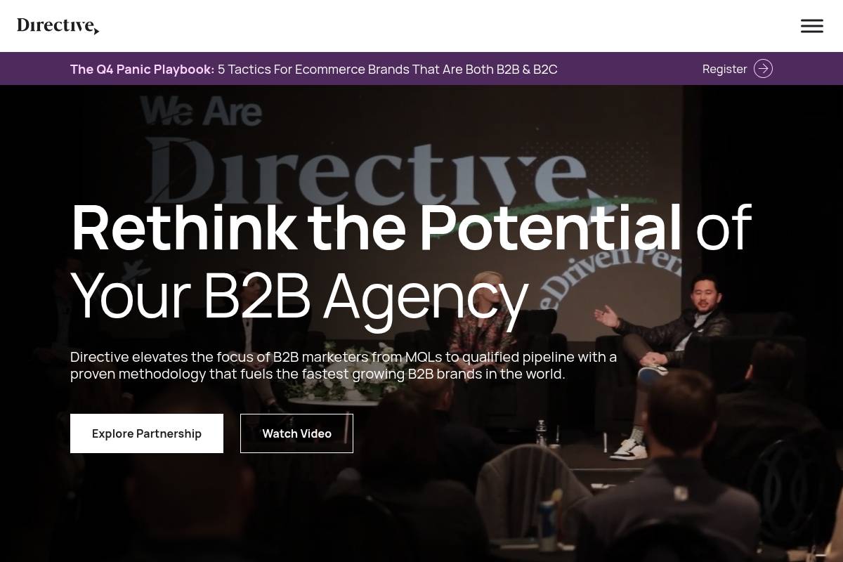 8. Directive Consulting: Best for B2B SaaS Demand Gen Plus GEO