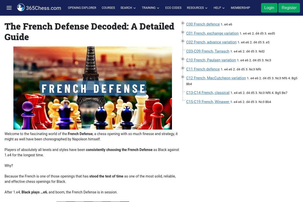 8. French Defense — Best for Structural, Patient Defenders Under 1000 ELO