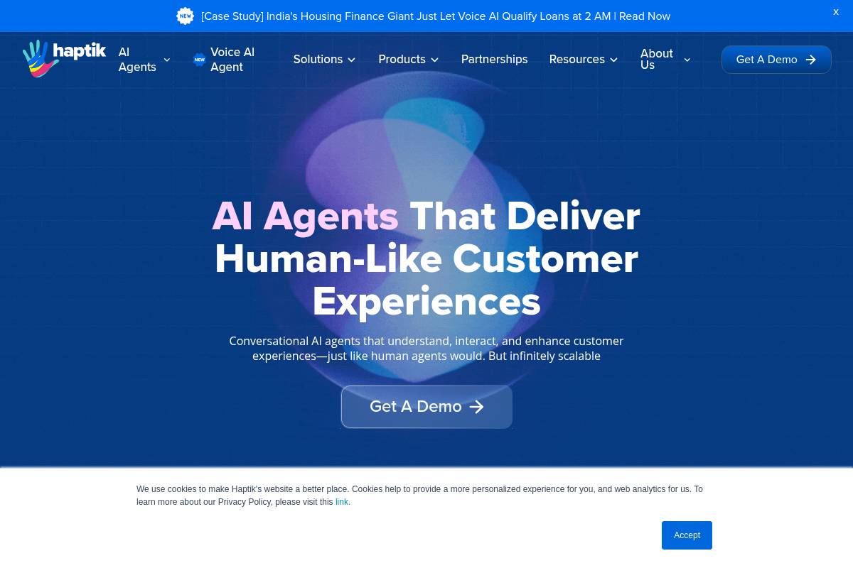 8. Haptik: Best for Large Enterprise Brokerages