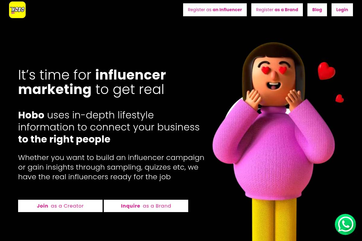 8. Hobo.Video: Best for AI-Driven Influencer Marketing and UGC at Scale