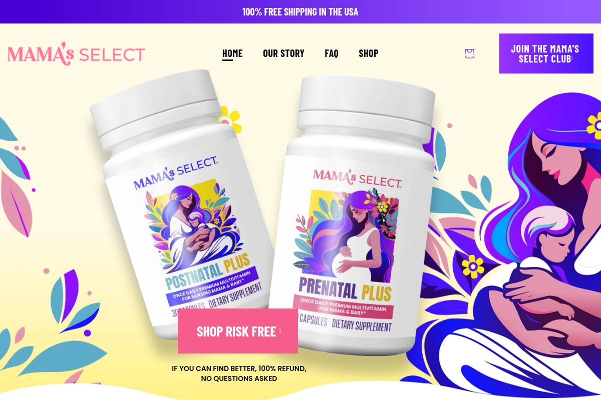 8. Mama's Select Probiotics: Best for Pregnancy-Through-Breastfeeding Continuity