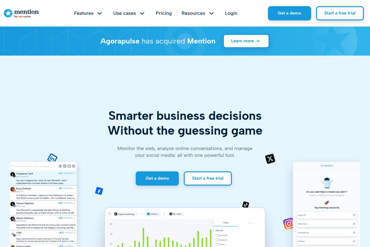 8. Mention — Best for Mid-Market Web and Social Mention Tracking