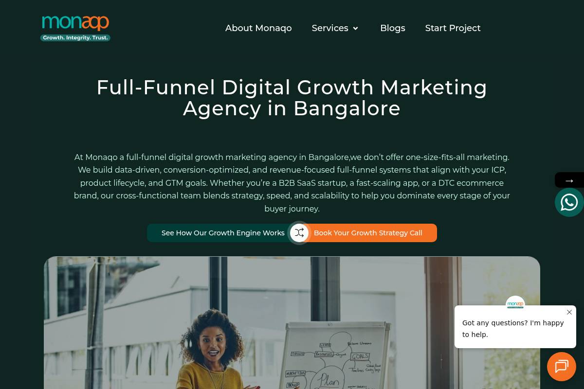8. Monaqo: Best for B2B, D2C, and App-Focused Performance Marketing