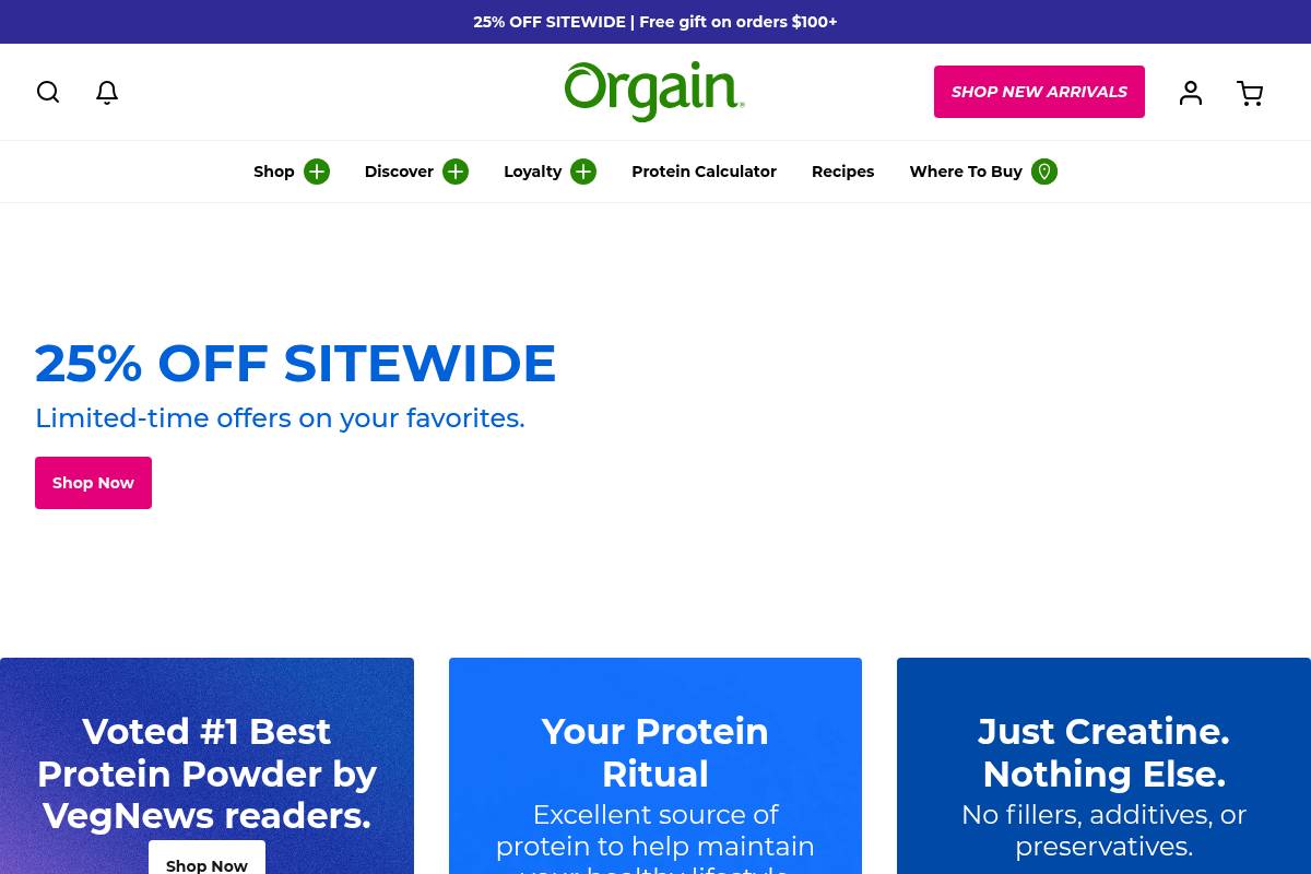 8. Orgain Hydrolyzed Collagen Peptides — Best for Clean-Label Mainstream Collagen on a Budget
