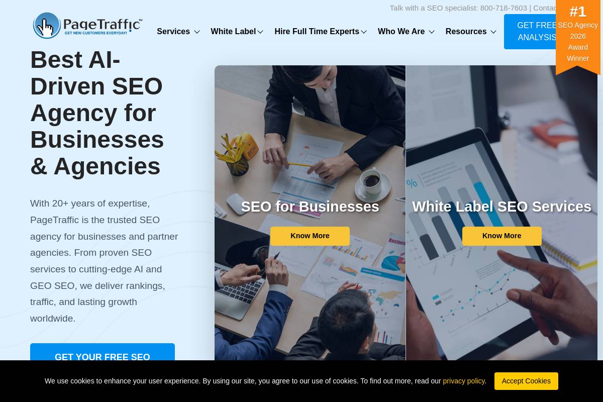 8. PageTraffic — Best for SMB and Mid-Market GEO + Proven SEO Execution