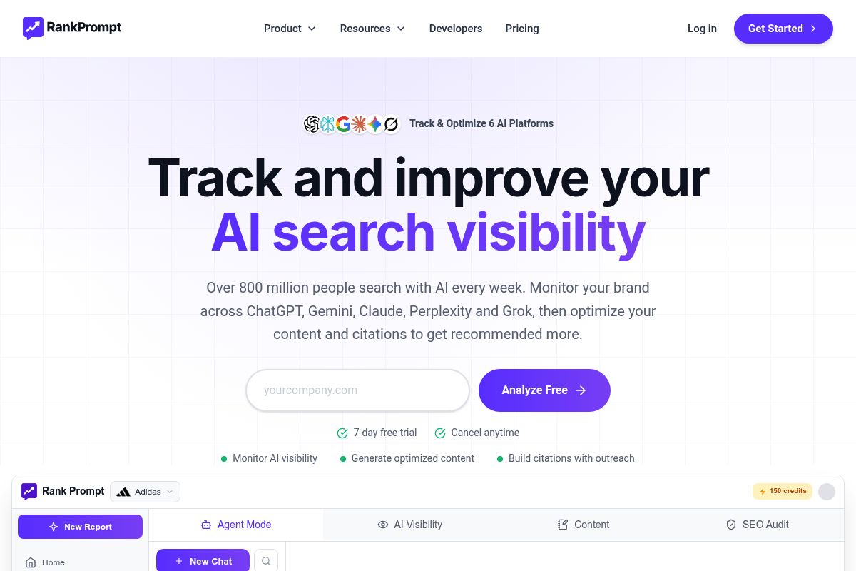8. RankPrompt — Best for Answer Engine Optimization