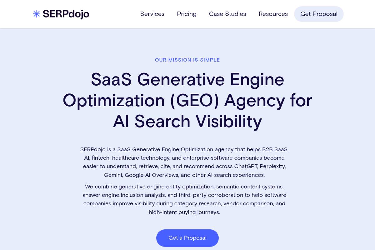 8. SERPdojo: Best for B2B SaaS Demand Generation and GEO