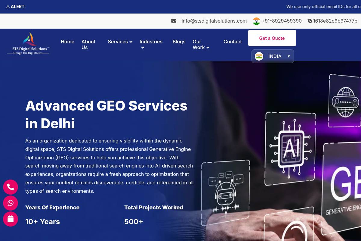 8. STS Digital Solutions — Best for Content-First GEO on a Small Budget