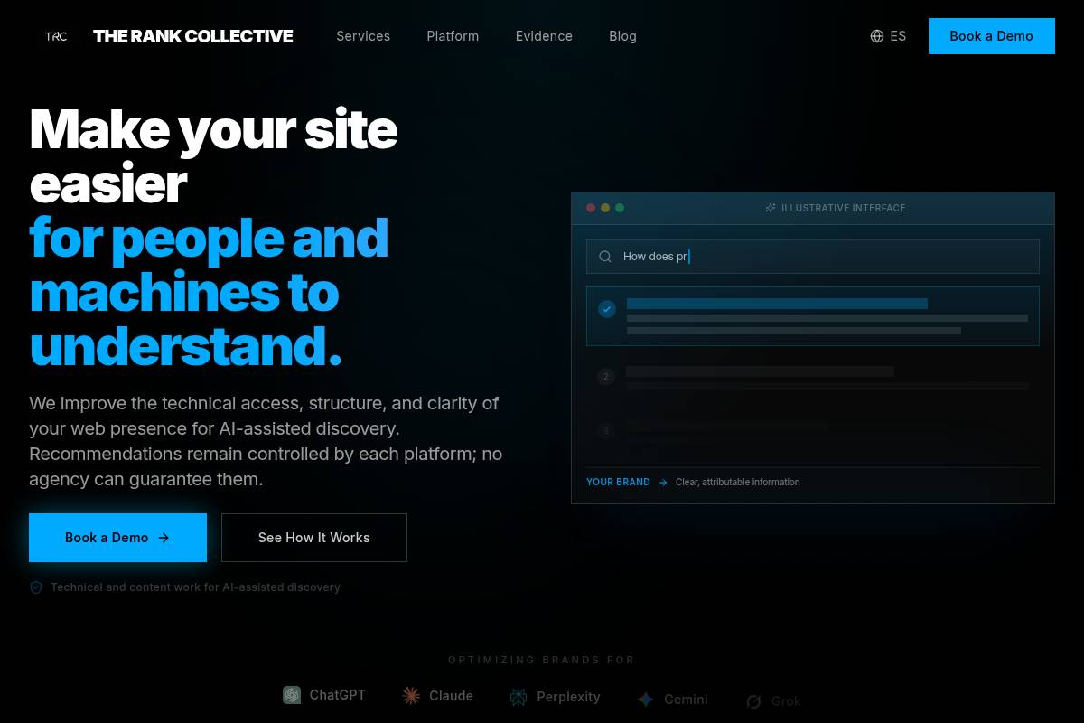8. The Rank Collective: Best for AI-Engine-Only Toronto Specialists