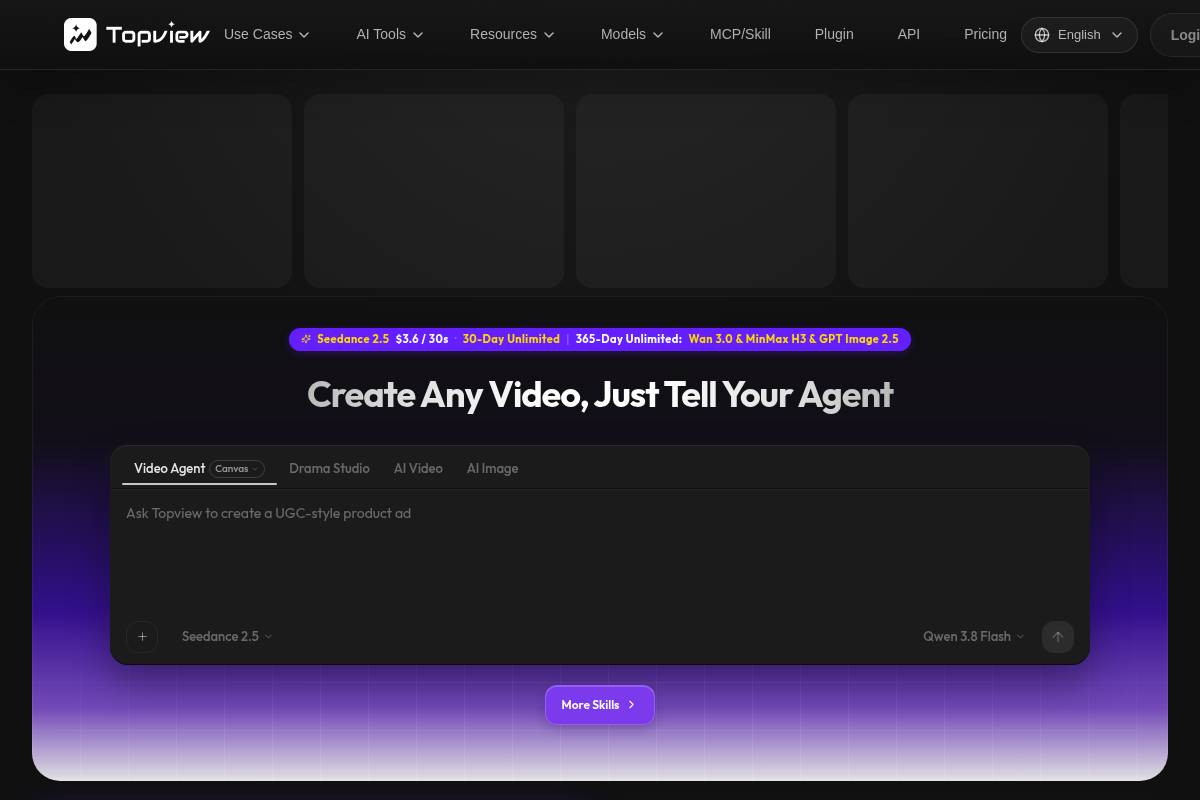 8. Topview AI: Best for Product URL to Short-Form Ad