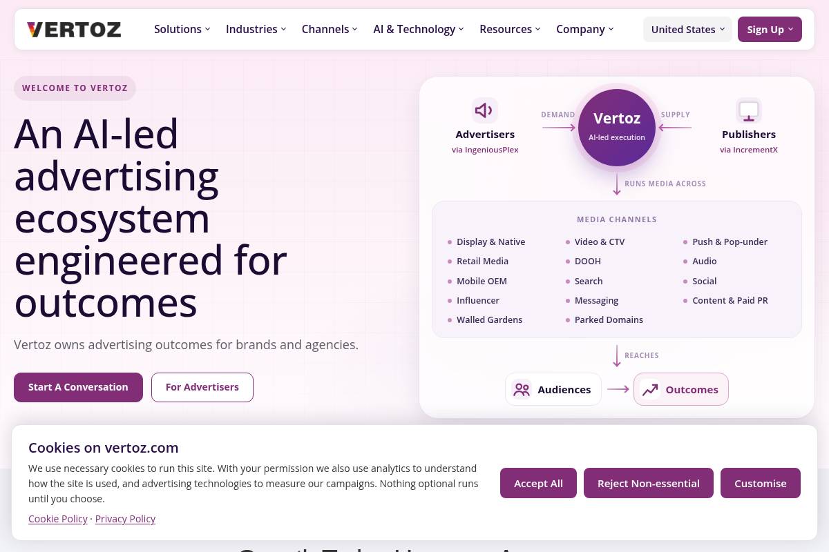 8. Vertoz: Best for Programmatic Display and Native Reach