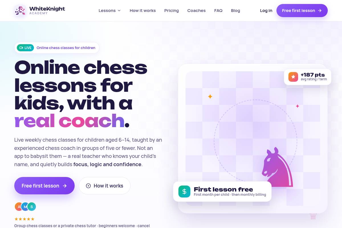 8. WhiteKnight Academy: Best for Small Live Groups for Beginners